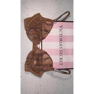 Victoria’s Secret Very Sexy Sheer Shine Unlined Low-Cut Demi Bra Size 34D NWT